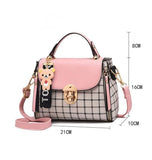 Women's Crossbody Bag Leather Flap Shoulder Messenger Bag