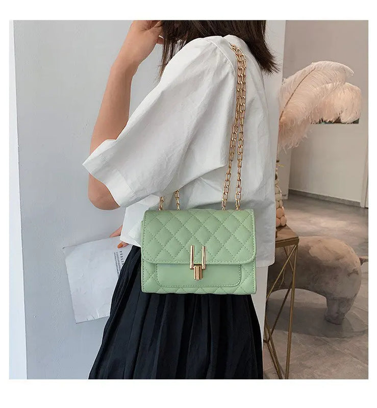 Small Square Crossbody Bag Chain Clutch Purse Female Shoulder Messenger