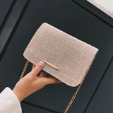 Small Square Crossbody Bag for Women Solid Lady's Bag