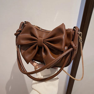 Crossbody Chain Sling Bag Bowkont PU Leather Lady Totes Purse Han