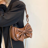 Crossbody Chain Sling Bag Bowkont PU Leather Lady Totes Purse Han