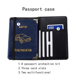 Passport Wallet Multi-Card Slot Business Wallet Case Men Women PU Holder