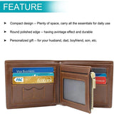 Personalized Monogram Initial Mens Wallet Engraving Name Purse