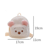 Personalized Plush Bear Backpack for Kids, Small Cartoon Mini Schoolbag