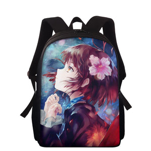 Anime Girl School Bag 15 Inch Backpack for Girls Women