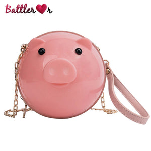 Funny 3D Pig Crossbody Bag for Women