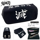 Demon Slayer Anime Canvas Pencil Case Box Cosmetic Makeup Change Purse Pen Bag
