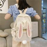 Girls Backpack Rabbit Ears Student School Bags for Kids