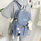 Bear Girl Backpack Waterproof Women Shoulder Schoolbag For Teenage