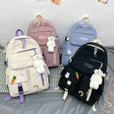 Bear Girl Backpack Waterproof Women Shoulder Schoolbag For Teenage