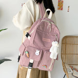 Bear Girl Backpack Waterproof Women Shoulder Schoolbag For Teenage