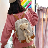 Bear Waterproof Nylon Mini Women Backpack Female Travel Bag Girls Small Backpack