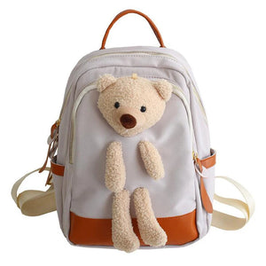 Bear Waterproof Nylon Mini Women Backpack Female Travel Bag Girls Small Backpack