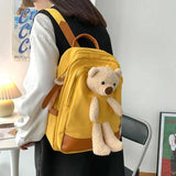 Bear Waterproof Nylon Mini Women Backpack Female Travel Bag Girls Small Backpack