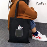 Canvas Women's Shoulder Bag, All-match Canvas Bag, Female Student Light Book Bag