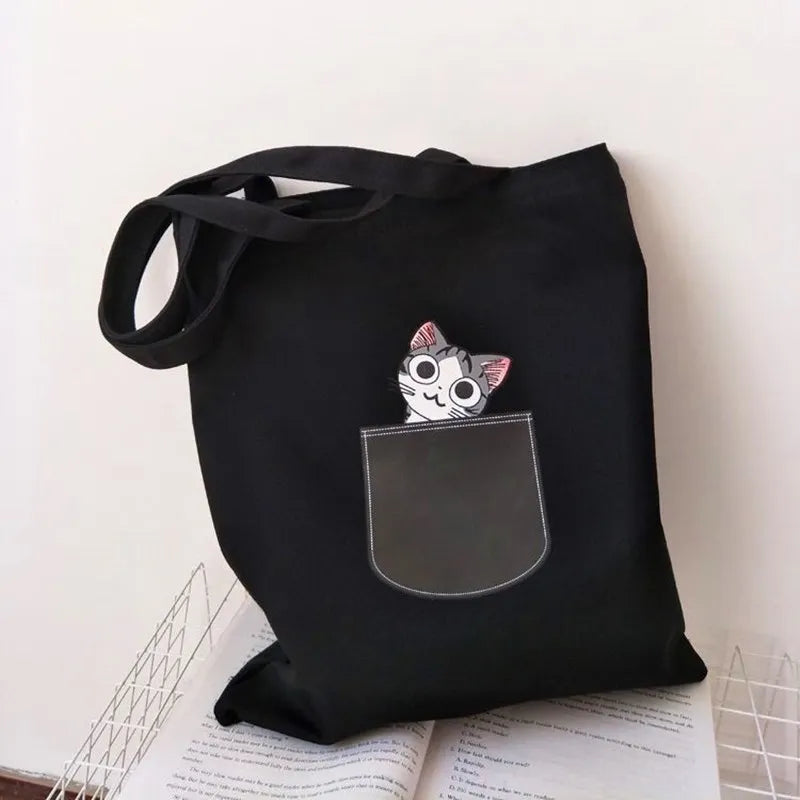 Canvas Women's Shoulder Bag, All-match Canvas Bag, Female Student Light Book Bag