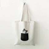 Canvas Women's Shoulder Bag, All-match Canvas Bag, Female Student Light Book Bag