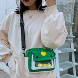 Chick Canvas Shoulder Bag for Women Mini Crossbody Bag Lady's Square Bag