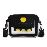 Chick Canvas Shoulder Bag for Women Mini Crossbody Bag Lady's Square Bag