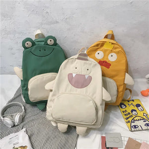 Frog Duck Backpack Women Schoolbag Teenage Girls Back Pack Nylon School Backpack
