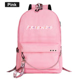 Canvas USB Laptop Backpack Kids School Book Bag Women Men