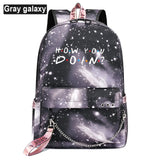 Canvas USB Laptop Backpack Kids School Book Bag Women Men
