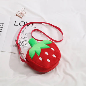 Strawberry Carrot Cotton Shoulder Crossbody Bag for Women