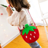 Strawberry Carrot Cotton Shoulder Crossbody Bag for Women