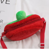 Strawberry Carrot Cotton Shoulder Crossbody Bag for Women