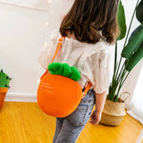 Strawberry Carrot Cotton Shoulder Crossbody Bag for Women
