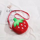 Strawberry Carrot Cotton Shoulder Crossbody Bag for Women
