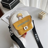 Canvas Girl Messenger Bag Shoulder Bag for Women