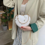 Embroidery Heart Shape Crossbody Lace Shoulder Bag