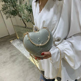 Embroidery Heart Shape Crossbody Lace Shoulder Bag
