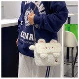 Plush Bear Bag Doll Shoulder Bag Female Plush Messenger Bag