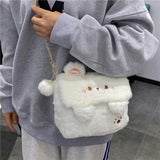 Plush Bear Bag Doll Shoulder Bag Female Plush Messenger Bag