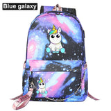 Rainbow Horse Kids School Book Bags Canvas Laptop Bagpack