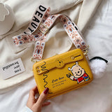 Women's Small Shoulder Bag with Bear Print