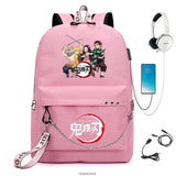 Demon Slayer Backpack Canvas Travel High School Students School Bags