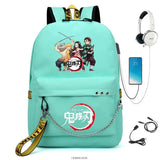 Demon Slayer Backpack Canvas Travel High School Students School Bags