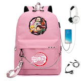 Demon Slayer Backpack Canvas Travel High School Students School Bags