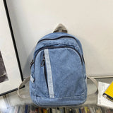 Denim Canvas Women Backpack High Capacity Teenage Girls Female Rucksack
