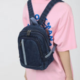 Denim Canvas Women Backpack High Capacity Teenage Girls Female Rucksack