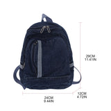 Denim Canvas Women Backpack High Capacity Teenage Girls Female Rucksack