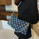 Denim Tassels Crossbody Bag Women Single Shoulder Handbag