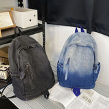 Denim Women Backpack Retro Travel Bagpack Large Capacity Bookbag