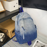 Denim Women Backpack Retro Travel Bagpack Large Capacity Bookbag