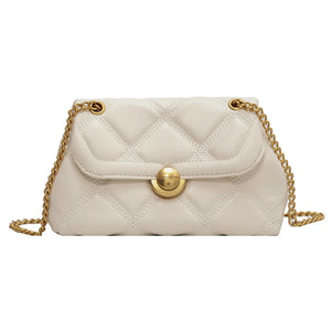 Crossbody Shoulder Bag Lock Opened PU Leather Lady Totes