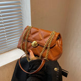 Crossbody Shoulder Bag Lock Opened PU Leather Lady Totes