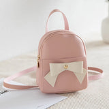 Lady Shoulders Small Backpack bow-knot Purse Mobile Phone Messenger Bag
